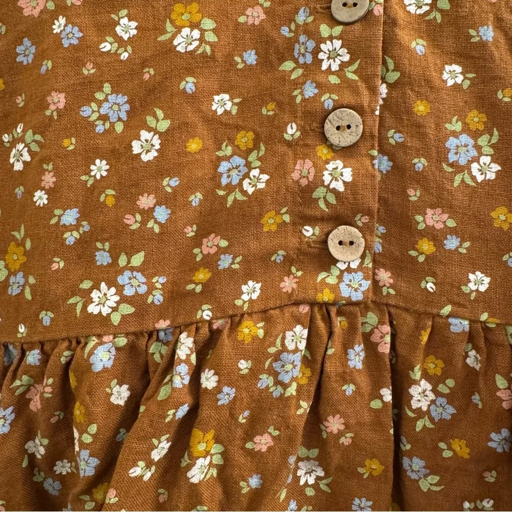 NotPerfectLinen NPL SYMI V-neck linen dress in beautiful floral pattern - Picture 3 of 9